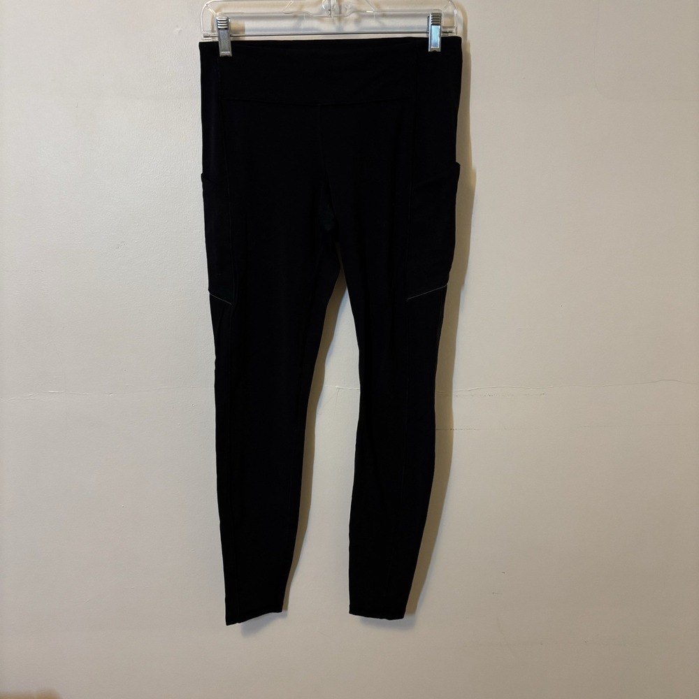 Lululemon Speed Up Mid Rise Black Leggings 28" Length Size 8 Pockets